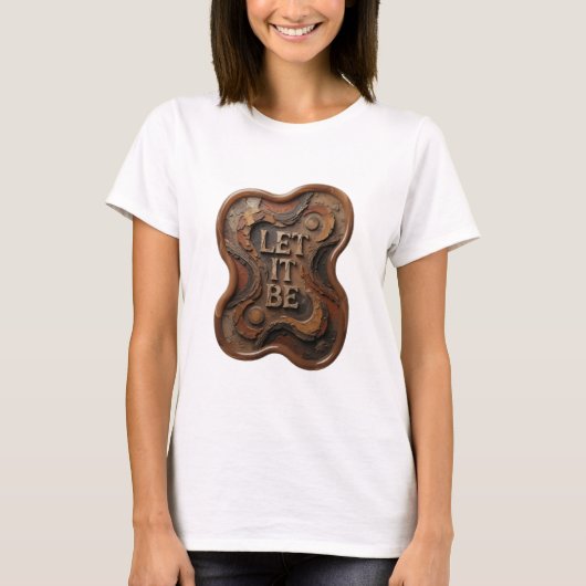 フレッシュシルバー LET IT BE テキストデザイン Tシャツ (正面)