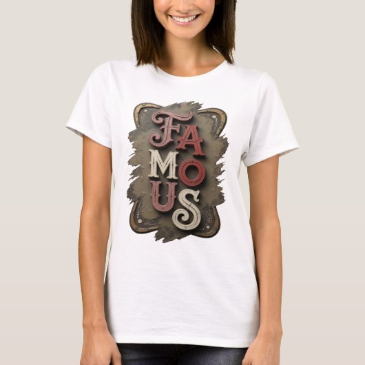 フレッシュシルバーFAMOUSデザイン Tシャツ (正面)