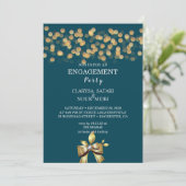 フレッシュシンプルカラフル金ゴールドボウ結婚式招待状 招待状 (スタンド正面)