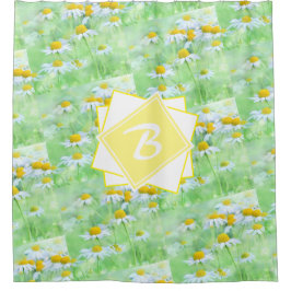 フレッシュシンプルデイジーモノグラマブル シャワーカーテン