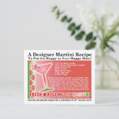 フレッシュスイカマルティーニレシピはがき ポストカード (スタンド正面)