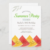 フレッシュスイカ誕生日招待 招待状 (正面/裏面)