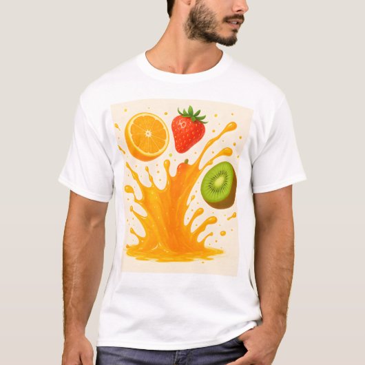 フレッシュスクイーズ – ジュースバーVibes Tシャツ (正面)