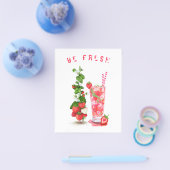 フレッシュストロベリージュースカッコいいドリンク – Summer Fruits チラシ (シングル)