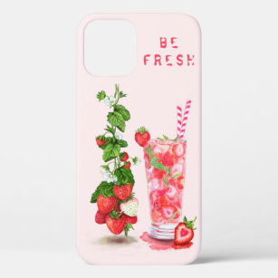フレッシュストロベリージュースカッコいいドリンク – Summer Fruits iPhone 12 Proケース