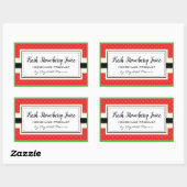 フレッシュストロベリージュース自家製製品ラベル 長方形シール (シート)