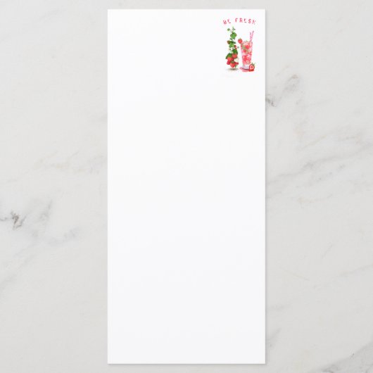 フレッシュストロベリードリンクメニュー – カスタム文字 メニュー (裏面)