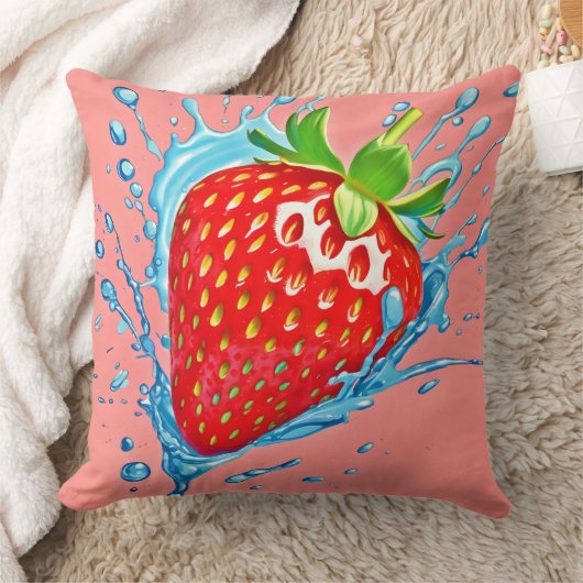 フレッシュストロベリーバースト クッション (ブランケット)
