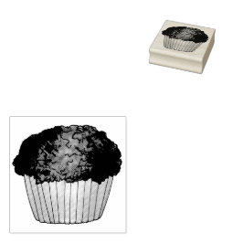 フレッシュス焼いたルーセルクラムマフィンベイクセールグルメ ラバースタンプ