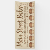 フレッシュス焼いたルーセルクラムマフィンベイクセールグルメ 横断幕 (縦)