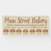 フレッシュス焼いたルーセルクラムマフィンベイクセールグルメ 横断幕 (横)