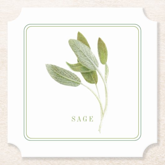 フレッシュセージチケット紙コースター(+文字) ペーパーコースター (正面)