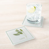 フレッシュセージ用ガラス飲料用コースター ガラスコースター (アングル)