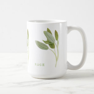 フレッシュセージ背の高い白いマグカップ コーヒーマグカップ