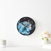 フレッシュゼンホワイトローズ ラウンド壁時計 (ホーム)