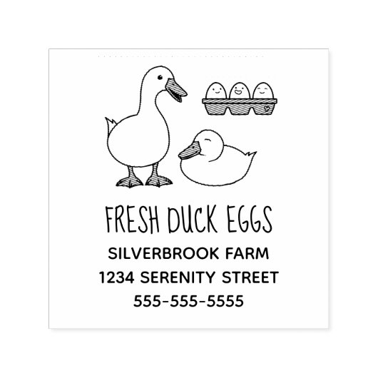 フレッシュダックエッグファーム住所2 セルフインキングスタンプ (デザイン)