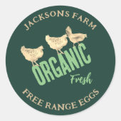 フレッシュチキンオーガニック卵フリー ラウンドシール (正面)
