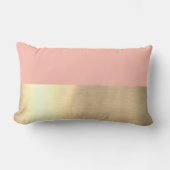 フレッシュチューリップピンクゴールド素朴フォイル ランバークッション (正面)