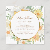 フレッシュデイジーと金ゴールドサークルの名刺 スクエア名刺 (裏面)