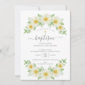 フレッシュデイジーフローラバプテスマ招待状 招待状 (正面)