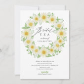 フレッシュデイジーフローラブライダルシャワー茶 招待状 (正面)