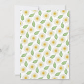 フレッシュデイジーフローラブライダルシャワー茶 招待状 (裏面)