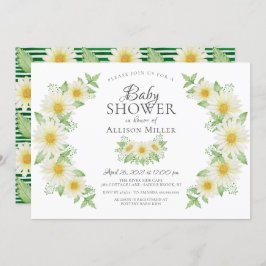フレッシュデイジーフローラブライダルシャワー 招待状