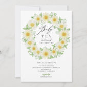 フレッシュデイジーフローラベビーシャワーティー 招待状 (正面)