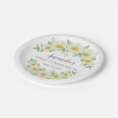 フレッシュデイジーフローラ共同体紙プレート ペーパープレート (アングル)