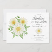 フレッシュデイジーフローラ誕生日招待状 招待状 (正面)