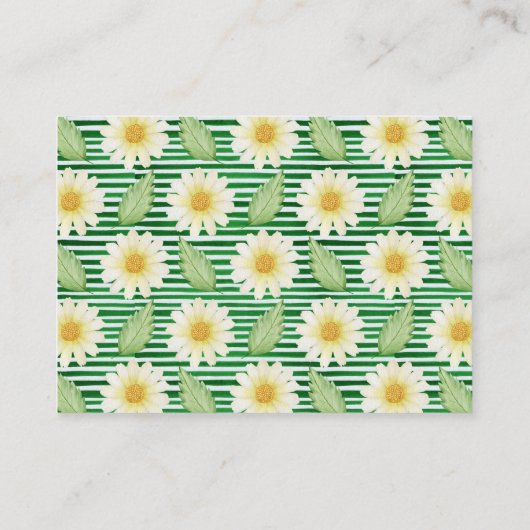 フレッシュデイジーベビーシャワーおむつラッフルチケット エンクロージャーカード (裏面)