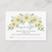 フレッシュデイジーベビーシャワーおむつラッフルチケット エンクロージャーカード (正面)