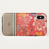 フレッシュトロピカルヴィンテージハワイアンアイランズサーファー Case-Mate iPhoneケース (裏面(横))