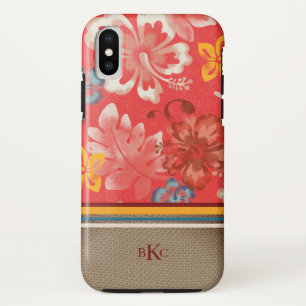 フレッシュトロピカルヴィンテージハワイアンアイランズサーファー iPhone X ケース