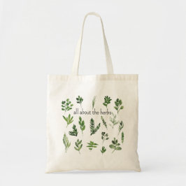 フレッシュハーブの食品ショッピング トートバッグ