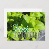 フレッシュハーブガーデンバジルレシピ缶ニング ポストカード (正面/裏面)