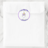 フレッシュバイオレットユニコーン誕生日装飾 ラウンドシール (バッグ)