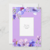 フレッシュバイオレット | ユニコーンガール パープル誕生日パーティー 招待状 (裏面)