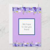 フレッシュバイオレット |ユニコーン誕生日パーティーデコール 招待状 (裏面)