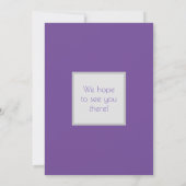 フレッシュバイオレット | Unicorn girl誕生日 招待状 (裏面)