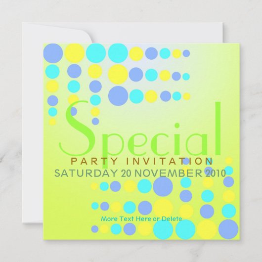フレッシュバブルパーティー/特殊招待状 招待状 (正面)