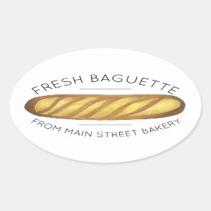 フレッシュバ焼いたゲットパフランスのンドローフベーカリー 楕円形シール