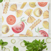 フレッシュパスタ&トマトスミックス キッチンタオル (折り畳み)