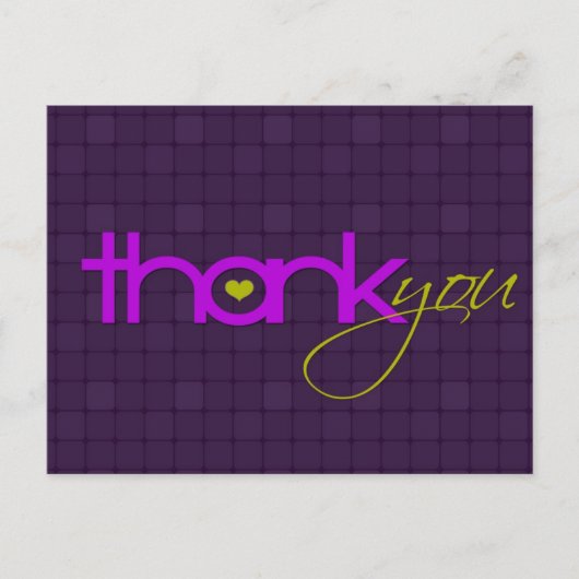 フレッシュパステルモダンサンキューハガキ ポストカード (正面)