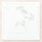 フレッシュパセリーガラス飲料用コースター ガラスコースター (裏面)