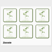 フレッシュパセリーラージスクエア封筒用シールズグリーン スクエアシール (シート)