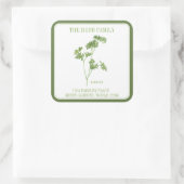 フレッシュパセリーラージスクエア封筒用シールズグリーン スクエアシール (バッグ)