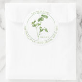 フレッシュパセリーラージラウンドアドレス封筒用シール ラウンドシール (バッグ)