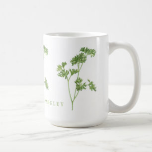フレッシュパセリ背の高いホワイトマグカップ コーヒーマグカップ