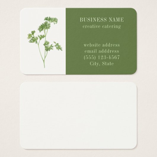 フレッシュパセリ3.5x2名刺II (正面&裏面)
